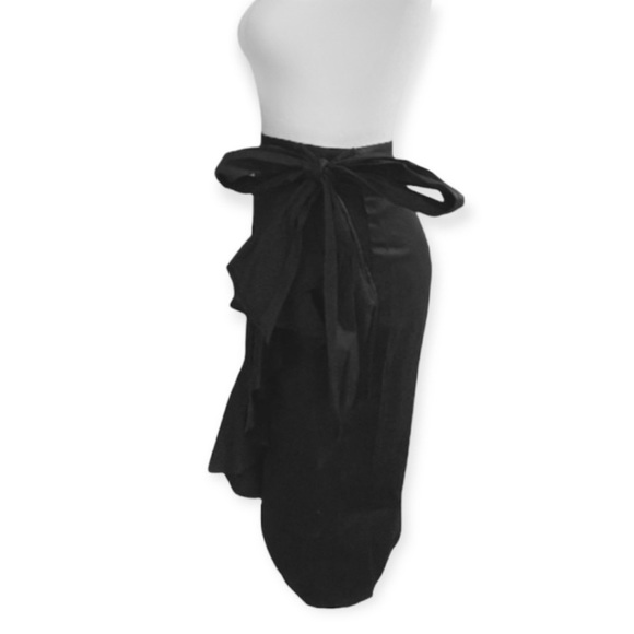 NWT Maeve Black Flounced Midi Skirt ( Anthropologie ) size women’s US 6 / UK 10 - Picture 2 of 6